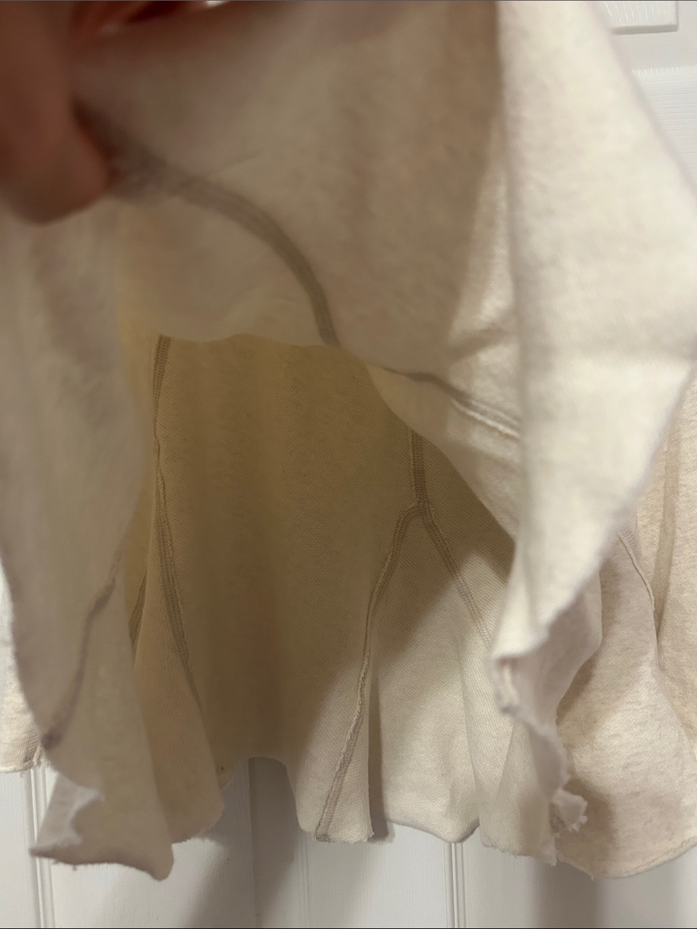 aerie Cream Flared Ruffle Mini Skirt - Picture 2 of 6
